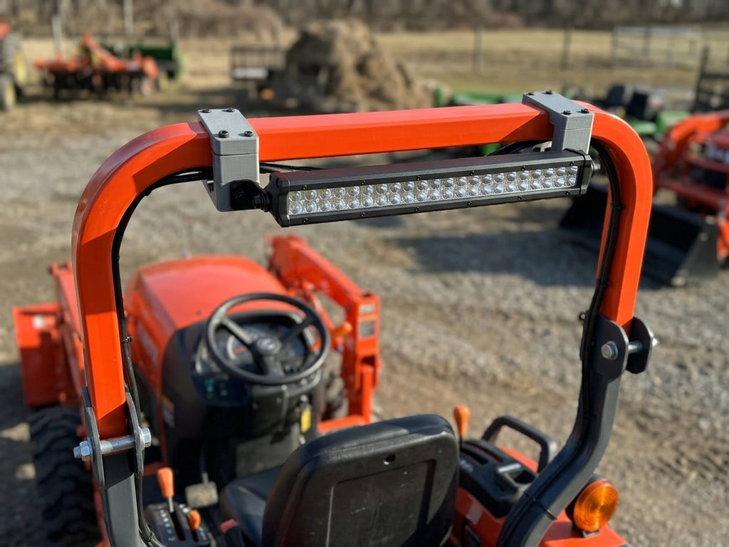 3" x 1.5" Compact Tractor ROPS LED Light Bracket