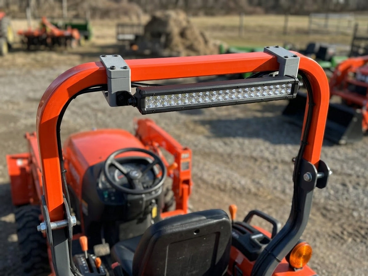 3" x 1.5" Compact Tractor ROPS LED Light Bracket
