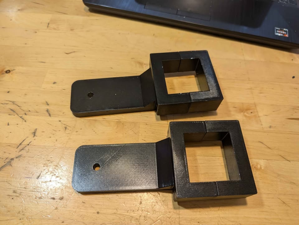 2" x 2" Compact Tractor ROPS LED Light Bracket Arm