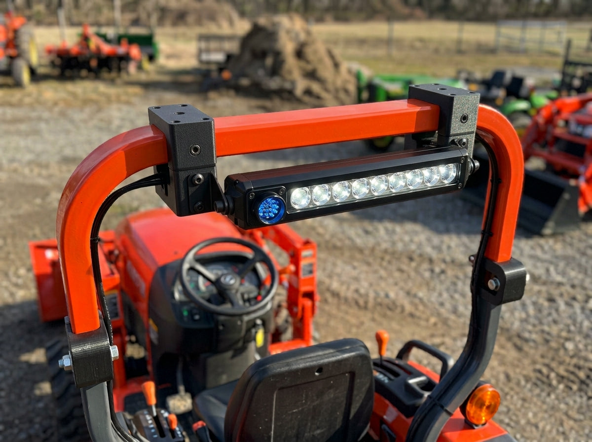 2" x 2" Compact Tractor ROPS LED Light Bracket
