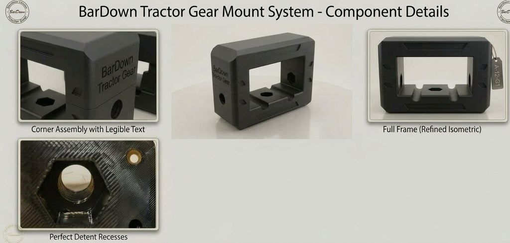 3" x 1.5" Compact Tractor ROPS LED Light HD Bracket