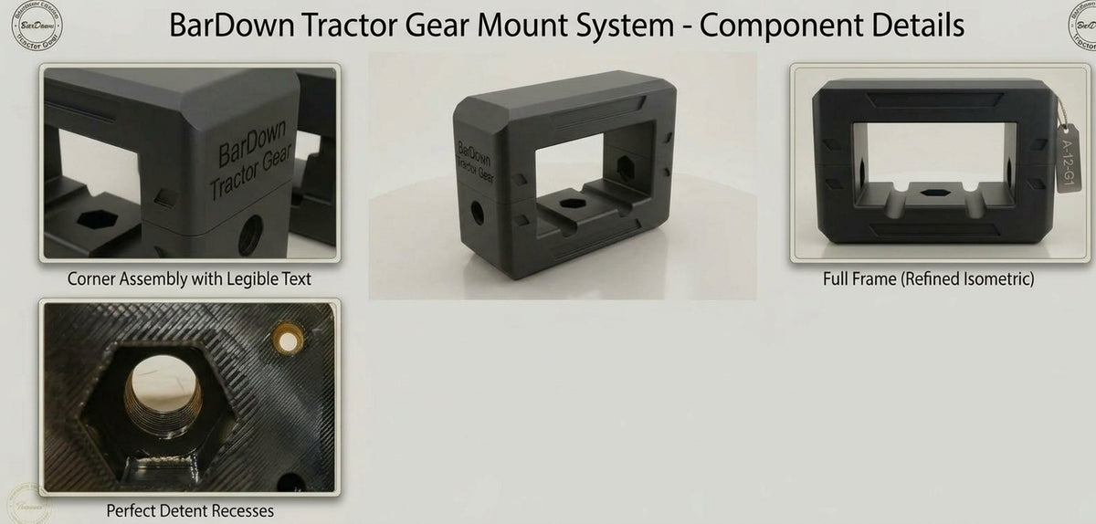 3" x 1.5" Compact Tractor ROPS LED Light HD Bracket